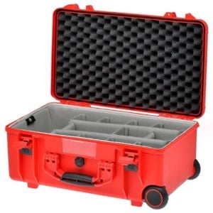 Hprc 2550w - Wheeled Hard Case + Second Skin Line & Divider Kit (red)