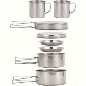 Camping Cookware Set Stainless Steel