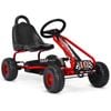 Costway Kids Pedal Go Kart Outdoor Ride On Car Toy Racer Red