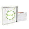 Nicola Spring Acrylic 3d Deep Box Photo Frames - 16" X 16" - White - Pack Of 5