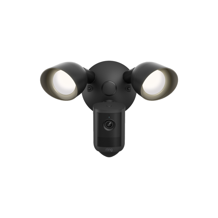 Ring Black Floodlight Camera 2K Wired