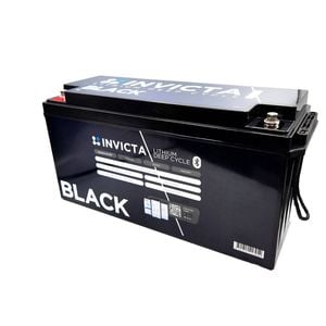 Invicta Black 12V 200Ah Bluetooth