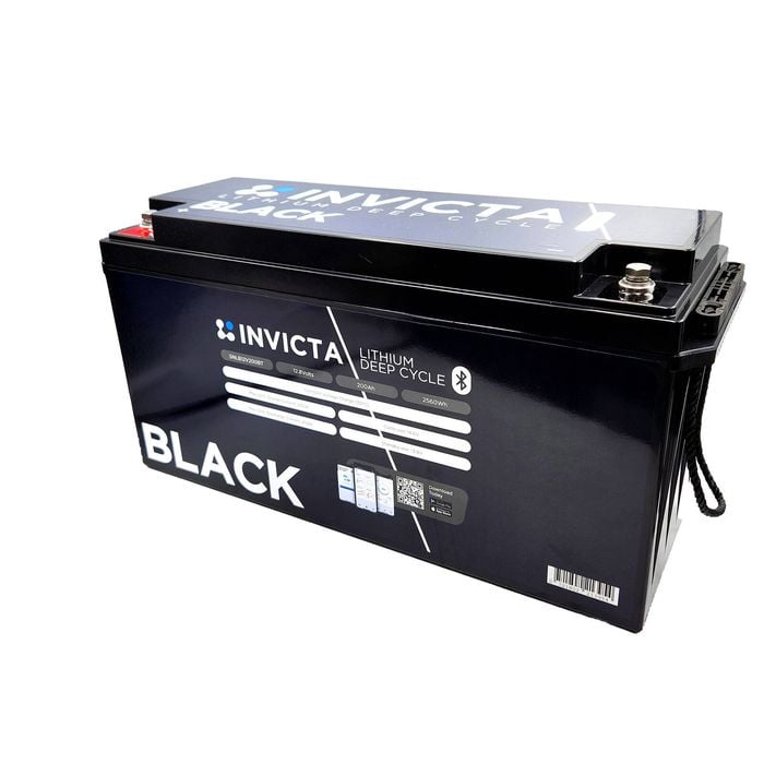 Invicta Black 12V 200Ah Bluetooth