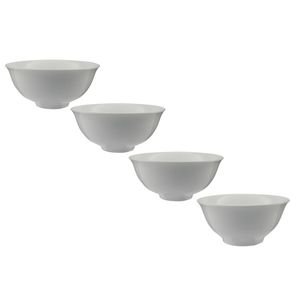 4x Maxwell And Williams Rice Bowl Porcelain White Microwave Oven Safe 13x6cm