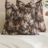Gioia Casa 2-Pack Vintage Botanical Chenille Cushion Covers 45cm x 45cm - Brown