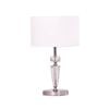Cla Lighting Cristallo Interior Drum Shade Table Lamp With Chrome Rod And Crystal Highlight