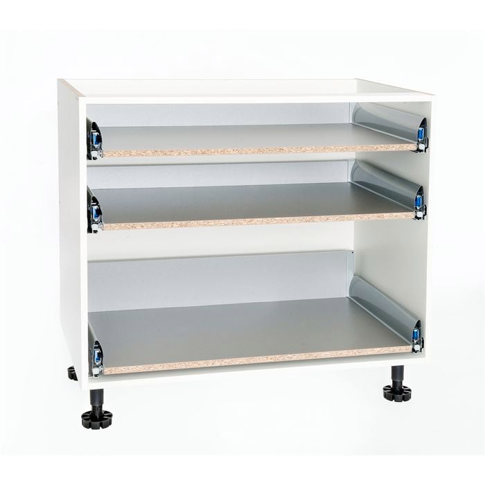 Kaboodle Kitset 900mm Soft Close 3 Drawer Carcase White