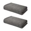 2PK Bambury Elvire 600gsm Soft Absorbent Cotton Bath Sheet 80x160cm Grey