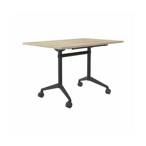 Olg Modulus Flip Table Full Black Frame New Oak Smooth Top L1200mm X W750mm