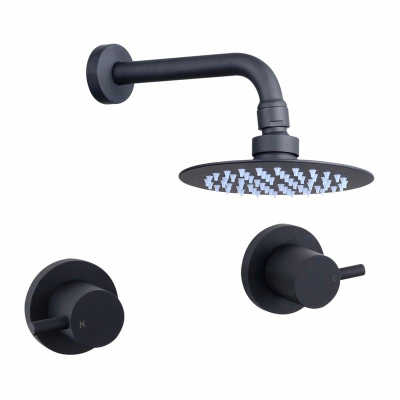 Resonance Black Pin Lever Shower Set