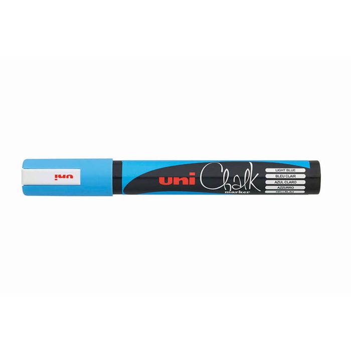 Uni Bullet Tip Chalk Marker 2.5mm (Light Blue)