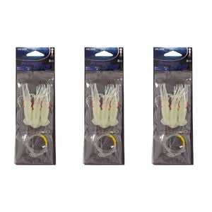 3x Wilson Rigged to Jig Rig 3 Hook Squid Style Jig Fully UV Active - Colour #5