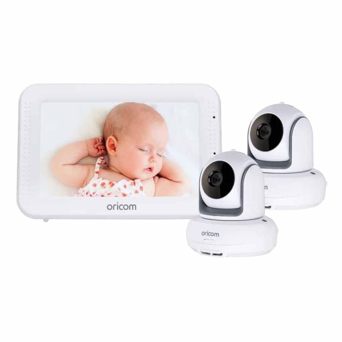 Oricom Secure SC875-2 Touchscreen 5" Premium Baby Video Monitor Twin Camera Pack