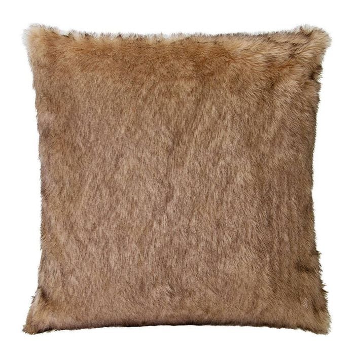 J.Elliot Home Brown Fox Faux Fur 50x50cm Cushion Square - Brown