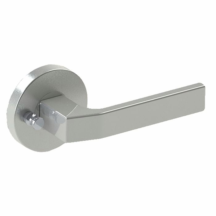 Miles Nelson Brushed Satin Chrome Sienna Privacy Lever Set