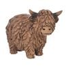Gibson Gifts Hughie Highland Cow Small Figurine Brown Polyresin