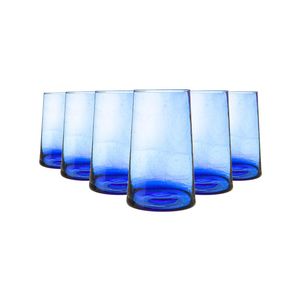 Nicola Spring 6 Piece Merzouga Recycled Highball Glasses Set - Drinking Glass - 320ml