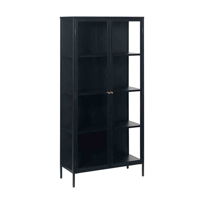 Modern Furniture CARMEL 90x190cm 2 Door Glass Display Cabinet - Black