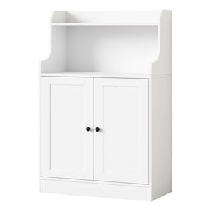 Oikiture Buffet Sideboard Cupboard Storage Cabinet 2 Doors Hallway Table White