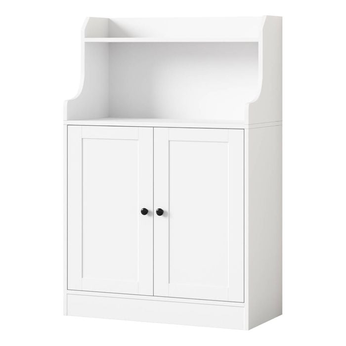Oikiture Buffet Sideboard Cupboard Storage Cabinet 2 Doors Hallway Table White