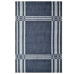 Handwoven Woolen Rug-Bushra 6323-Charcoal/Ivory-160x230cm
