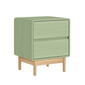 Cosmoliving Bedside Table | 2 Drawers Dresser Modern Nightstand