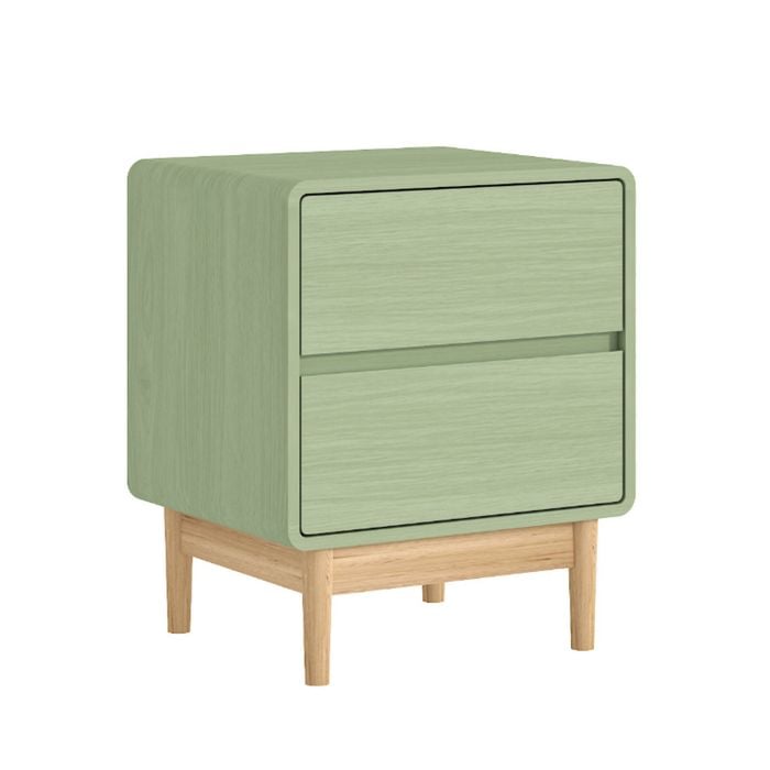 Cosmoliving Bedside Table | 2 Drawers Dresser Modern Nightstand
