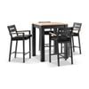 Outdoor Balmoral 4 Seater Square Bar Table With 4 Capri Bar Stools