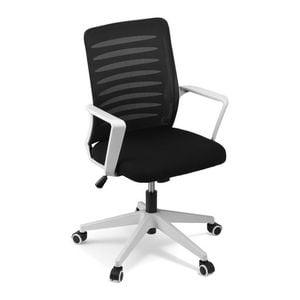 Artiss Mesh Office Chair Lumbar Support Swivel Computer Desk Chair Black White