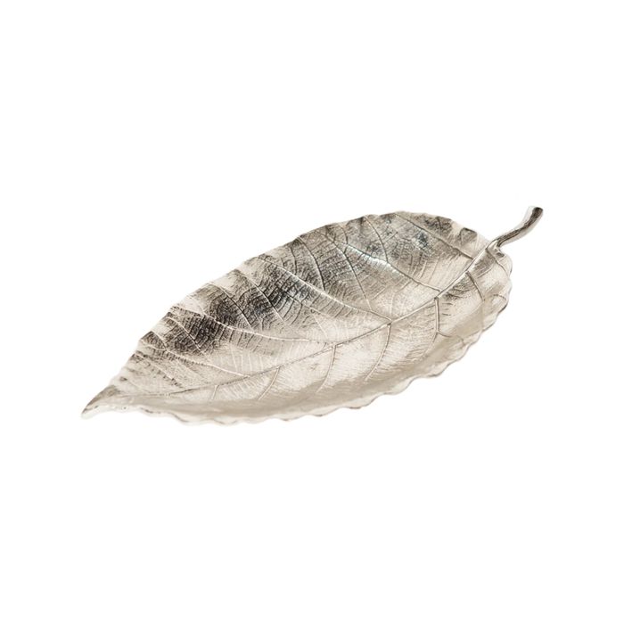 Ssh Collection Evergreen Large 43cm Long Decorative Leaf - Nickel
