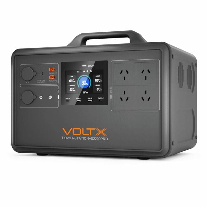 VoltX 2400W 2240Wh Portable Power Station M2400 LiFePO4 - Large Capacity for Multiple Appliances, Caravan & Home Backup