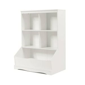 Costway 3-tier Storage Cabinet Ample Bookcase Cube Shelf Storage Unit - White