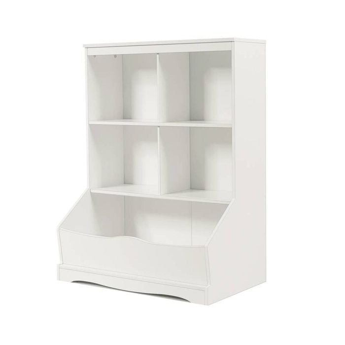 Costway 3-tier Storage Cabinet Ample Bookcase Cube Shelf Storage Unit - White