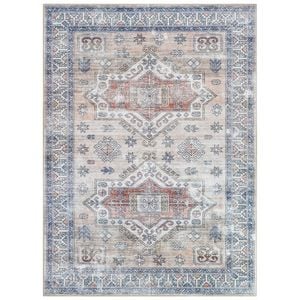 Loom & Lace Atlas Orchid Bloom 160x270cm Blue Aztec Rug
