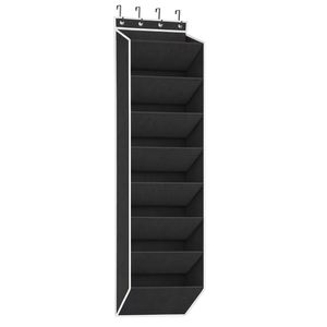Artiss Over Door Shoe Storage 8-Tier Organiser Fabric Black