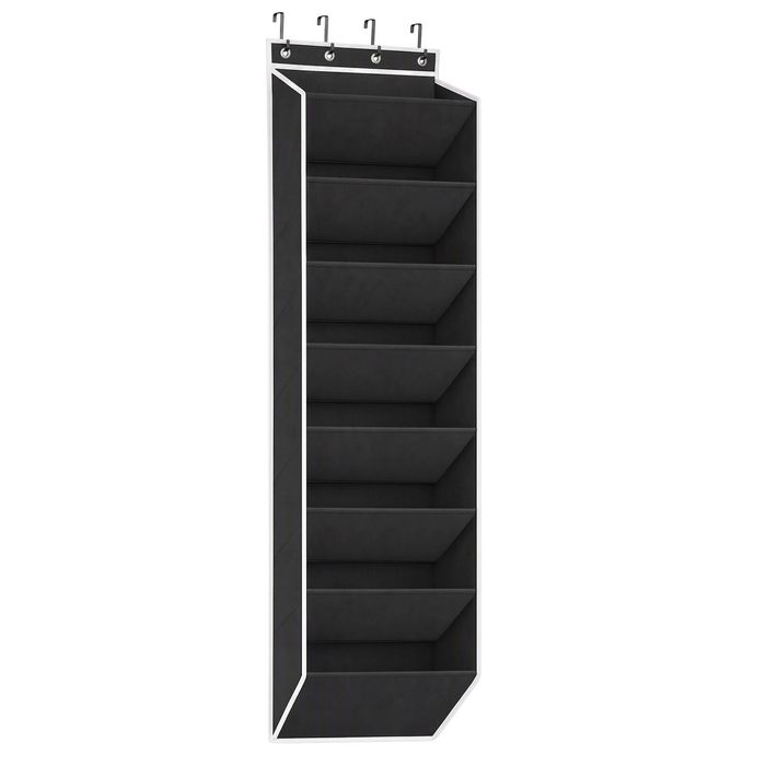 Artiss Over Door Shoe Storage 8-Tier Organiser Fabric Black