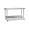 Cefito 1829x610mm Commercial Stainless Steel Kitchen Bench w/ Wheels