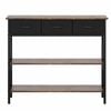 Ufurniture Console Table 3-Tier Hallway Table Sofa Table with Drawer Entryway Living Room Bedroom Furniture Walnut