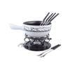 Swissmar Heidi 9 Piece Ceramic Cheese Fondue Set