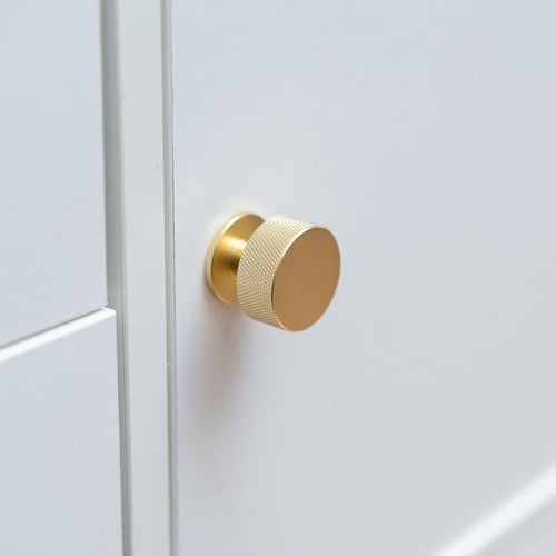 Taskmaster 32.5mm Knurled Brushed Brass Cabinet Knob - 1 Pack ...
