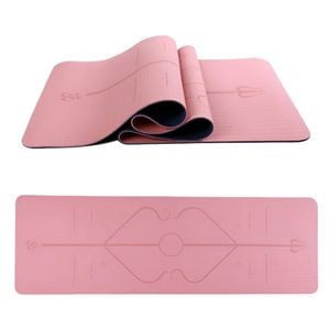 NNEOBA TPE Yoga Mat with Posture Lines & Strap