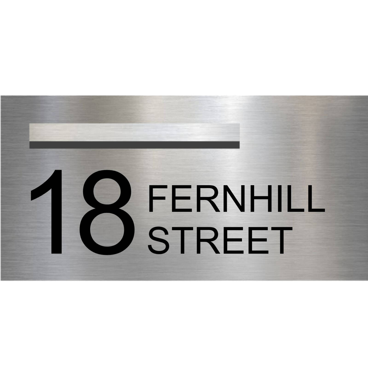 Numero Stainless Steel Medium Rectangle Custom Letterbox And House Sign ...