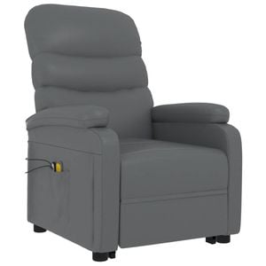 vidaXL Lift Chair Massage Chair Lift Recliner Chair Anthracite Faux Leather