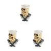 3PK Dudley's World Of Pets Sailor Skull Aquarium Decoration