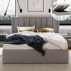 Emilie Queen Grey Gas Lift Storage Bed Frame
