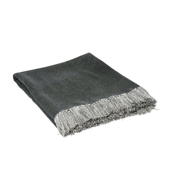 J.Elliot Idris Cotton Throw Charcoal Home