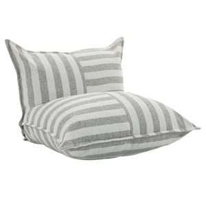 Ihomdec L-shape Outdoor Boucle Compression Sofa Grey&white