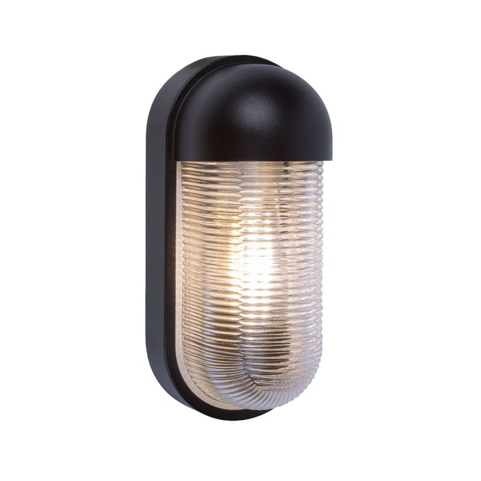 Lumio Snowy Exterior Wall Light Eyelid Bunker Black