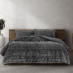 3pc Ardor Boudoir Queen/King Size Cole Comforter Set Ash