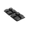 Surface Gard 19mm Black Square Rubber Bumper - 8 Pack